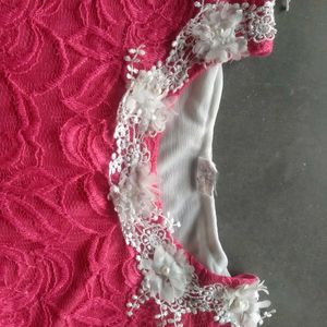 Beautiful Pink &amp; White Gown