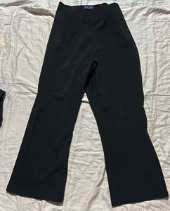 Black Flared Leg Trousers