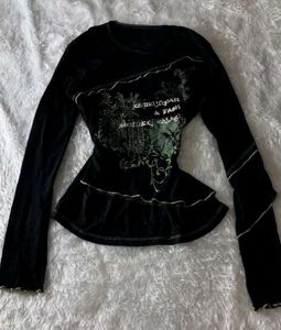 black long sleeves goth/emo/punk /vkei top