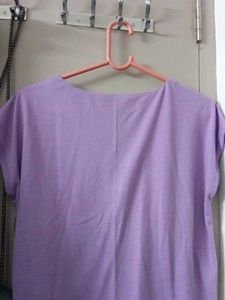 Lavender V-Neck Top