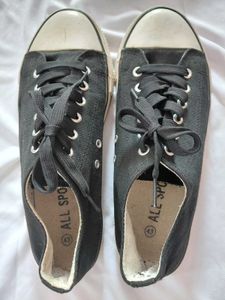 Classic Black Canvas Sneakers