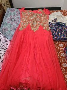 Elegant Red Ethnic Gown
