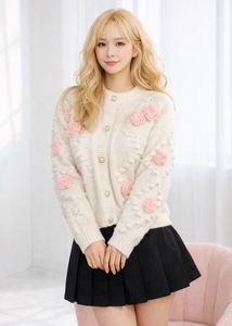 Cute Floral Knit Cardigans