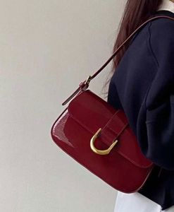 burgundy handbag