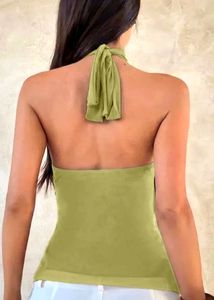Chic Halter Neck Ruffle Top