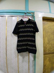 Retro Striped Polo Shirt
