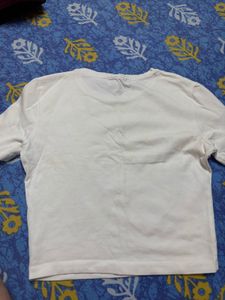 Green &amp; White ZARA Basic T-Shirt