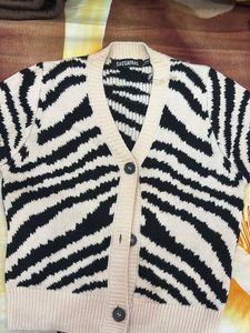 Zebra Print Cardigan
