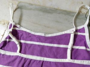 Purple Striped Spaghetti Top