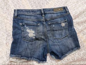 Distressed Denim Shorts