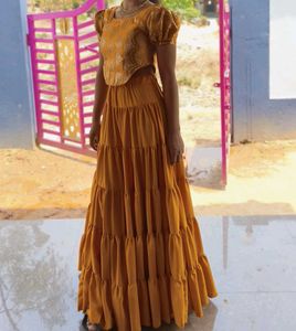 frill skirt with corset top
