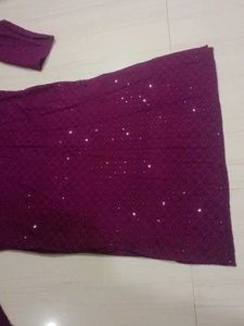 Embellished Purple Kurta