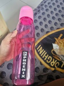 Pink Plastic Water Bottle
