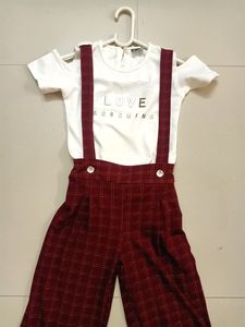 Dungree and Tshirt Co-ord Set