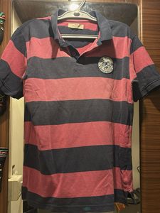 y2k Hollister Style Striped Polo Shirt