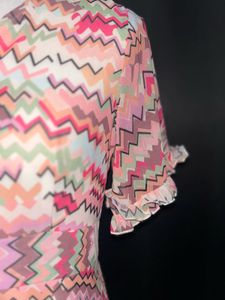 Chic Geometric Print Midi Dress