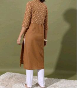 Stylish Brown Kurta Set with Jacket