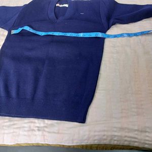 Men's Blue V-Neck Sweater