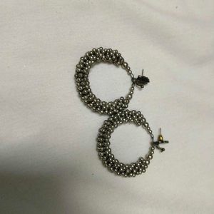 Chic Beaded Hoop Earrings