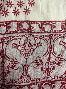 Kalamkari Handcrafted Dupatta with peacocks