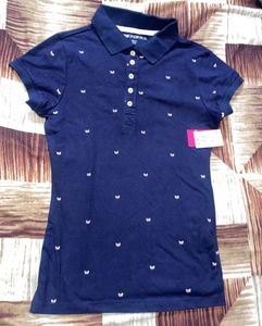 Cute Navy Blue Polo Shirt