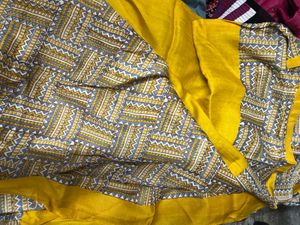 Used Yellow  Silk Saree for sale