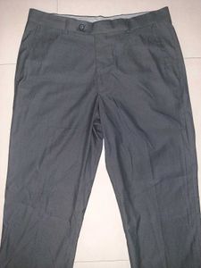 BENETTON Men’s Charcoal Grey Formal Trousers