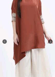 Elegant Brown Kurta with Palazzo Pants