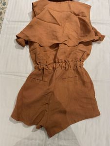 Cute Casual Romper with Ruffle Detail