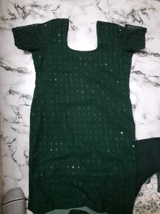 Elegant Green Embroidered Salwar Suit
