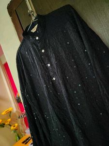 Men Elegant Black Kurta