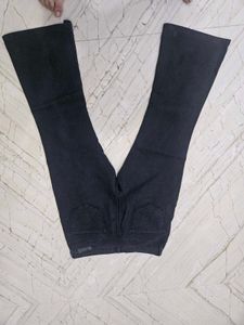 Flared Black Denim Jeans