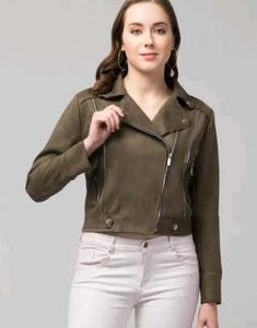 Olive Green Moto Jacket