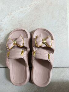 Cute Pink Bow Flip Flops 38 size