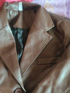 NewMe Faux Leather Blazer Jacket