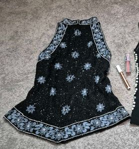 Y2K Designer Beaded Top