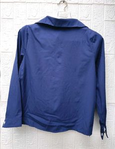 New with tag Korean Stylish Navy Twist Front Blous