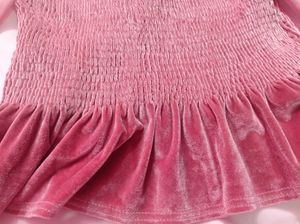 Chic Velvet Smocked Peplum Top
