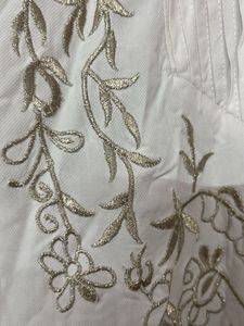 New Zara  Embroidered Sheer Sleeve top