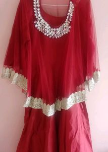 Indo Western Gown dress with detachable pochu
