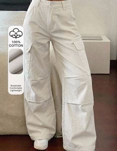 Cream Cargo Pants