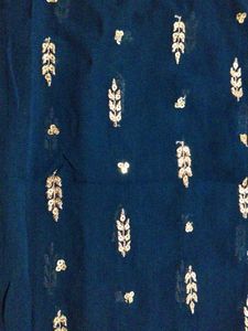 Elegant Teal duppta with Gold Embroidery