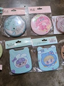 Cute Cartoon hand mirror Set of 9