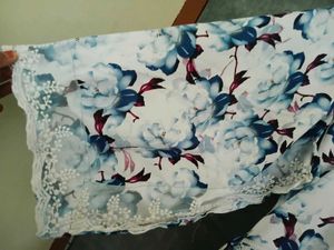 Floral Tiered Maxi Dress with lace stirm