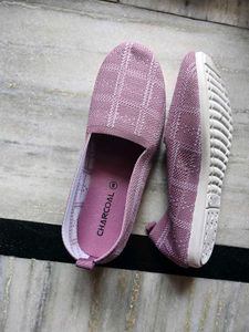 Charming Pink Plaid Slip-On Flats