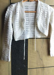 Cream Knit Bolero Cardigan