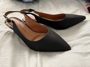 Lemon &amp; Pepper Slingback Sandals/Heels