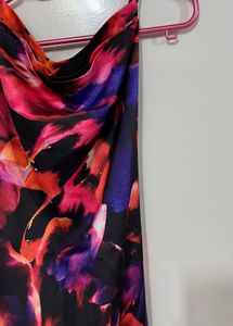 Vibrant Floral Print Maxi Dress