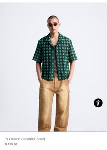 ZARA TEXTURED CROCHET SHIRT