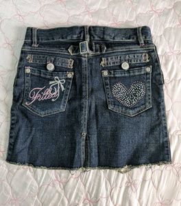 Cute Embellished Denim Skirt